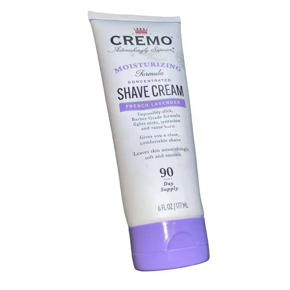 Cremo French Lavender Moisturizing Shave Cream, Lavender Bliss, 6 Fl Oz New